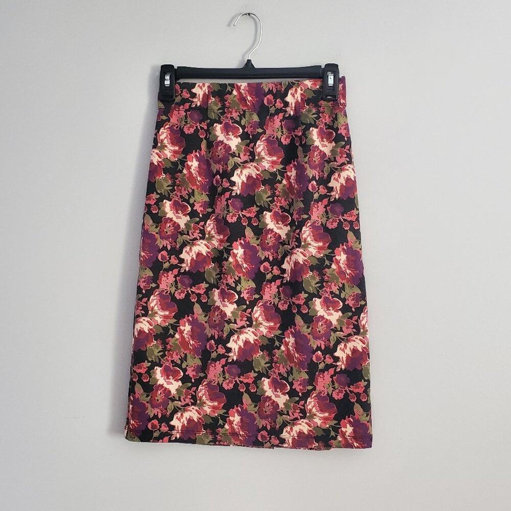 DownEast Floral Stretch Pencil Skirt XS